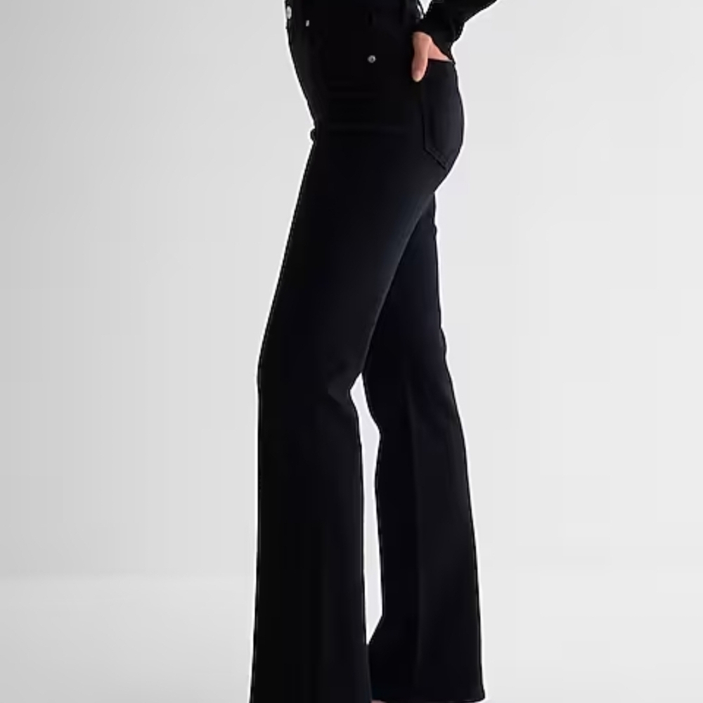 Stylish Black Flare Jeans